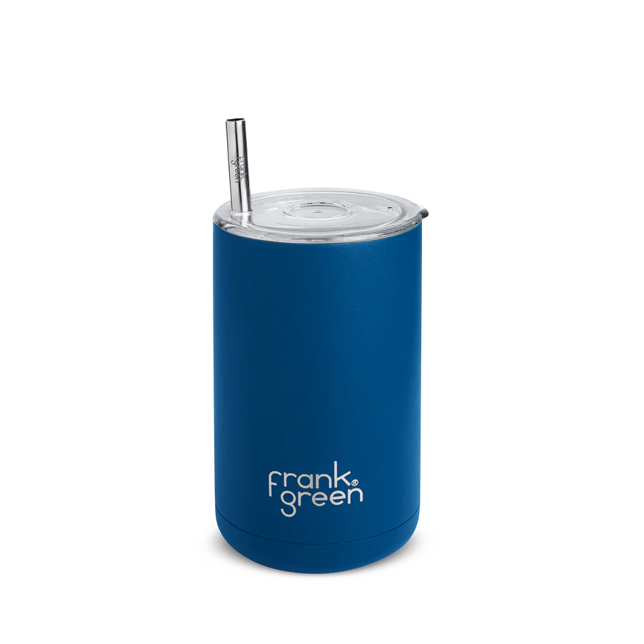 Frank Green Iced Coffee Cup with Straw for protein powder shake
