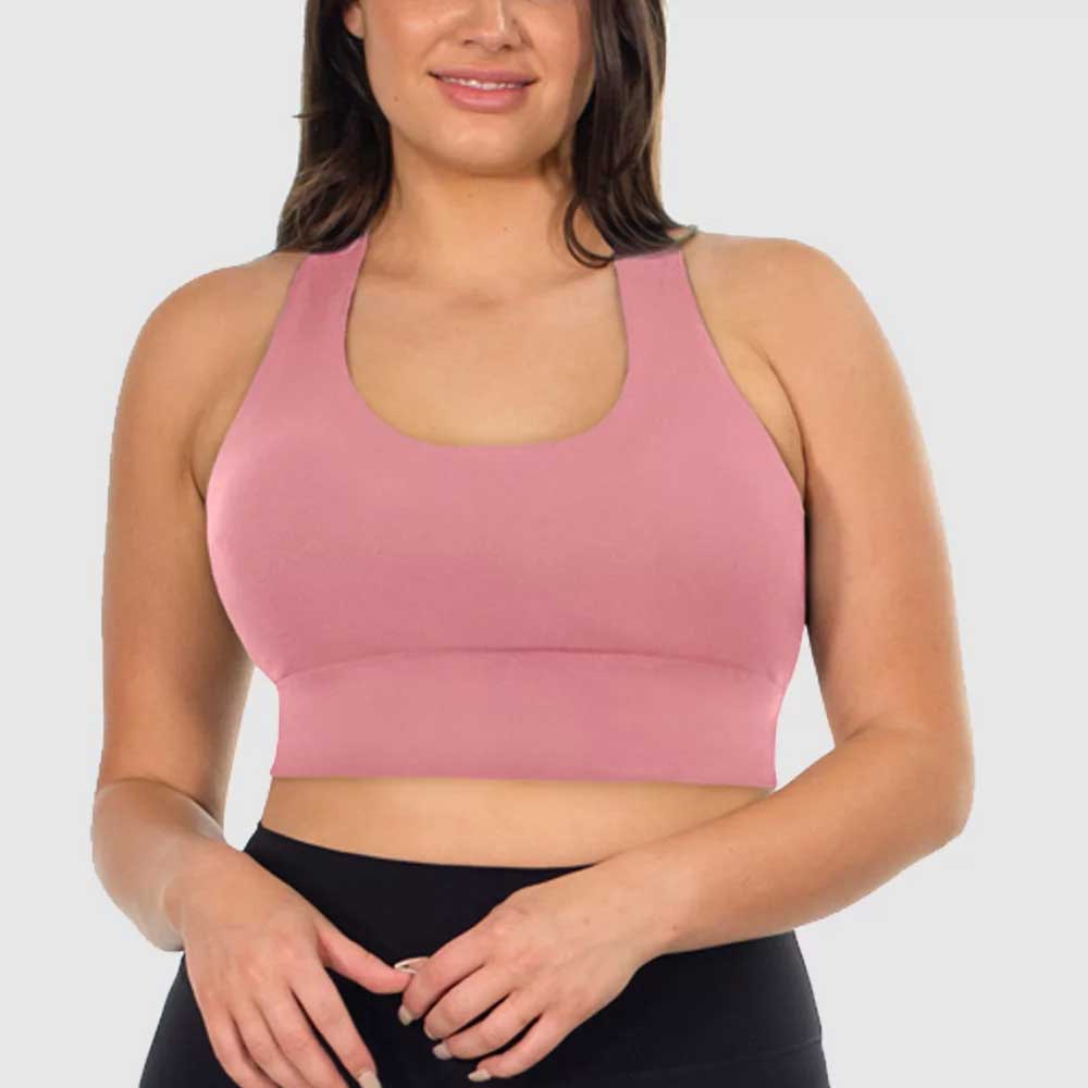 B Free Intimate Apparel Mesh Racer Long Line Sports Bra