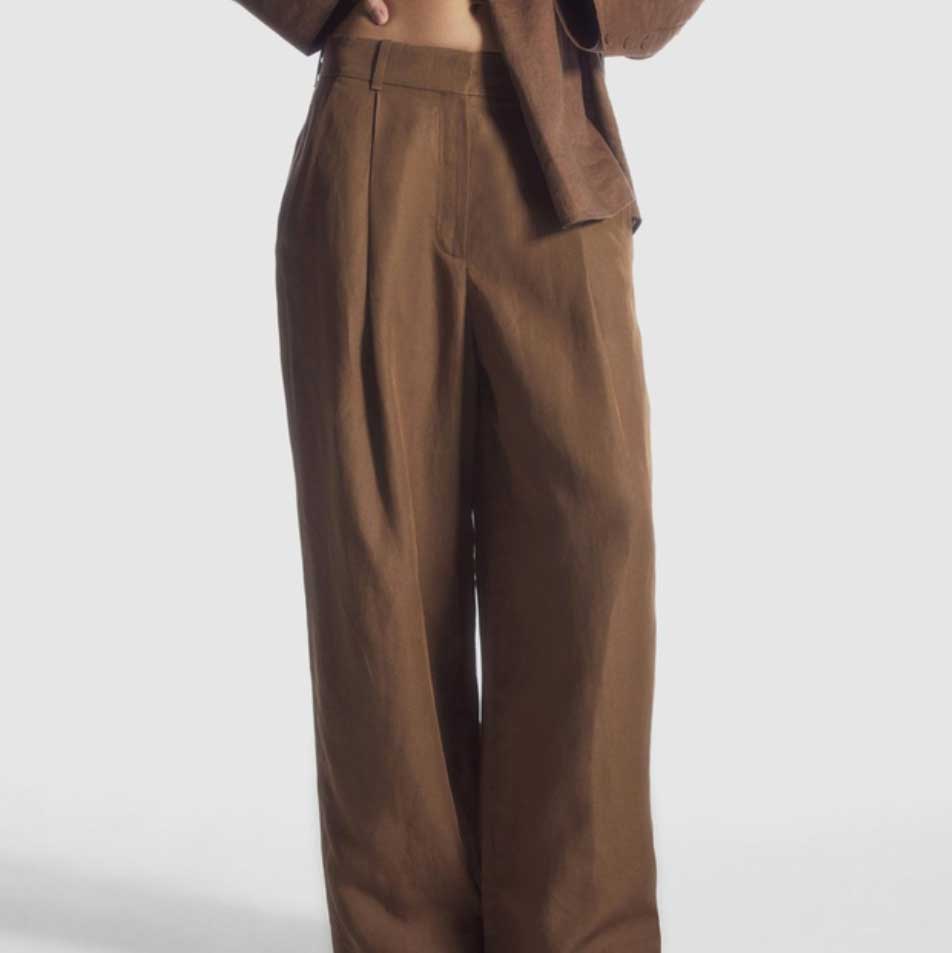 Cos Tailored Linen-Blend Trousers