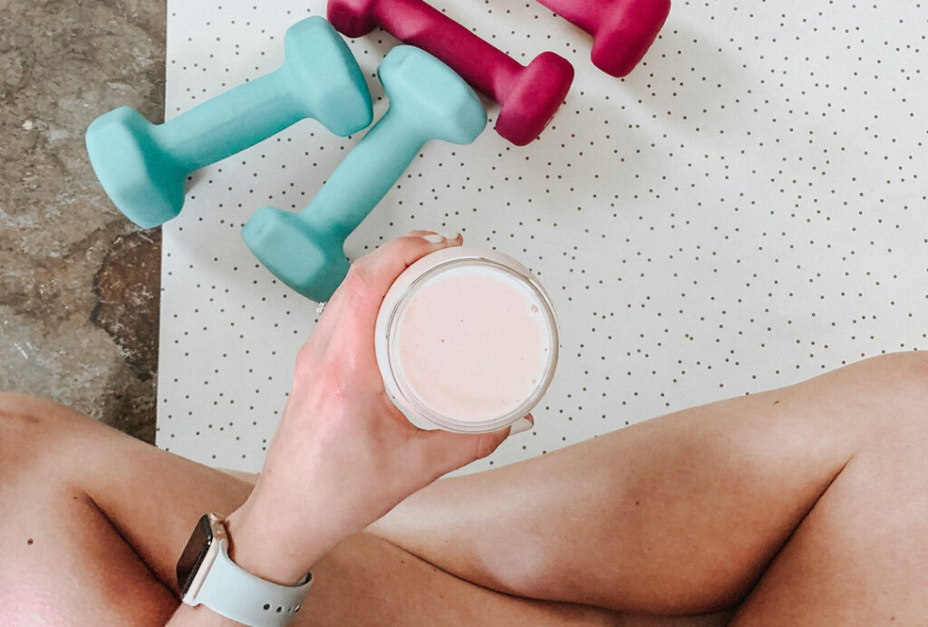 Protein powder drink for working out