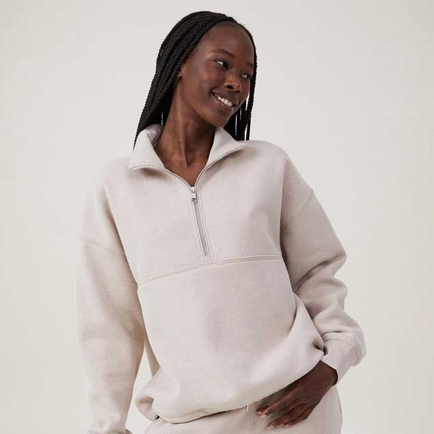 Cotton On Plush Essential Half Zip Jumper