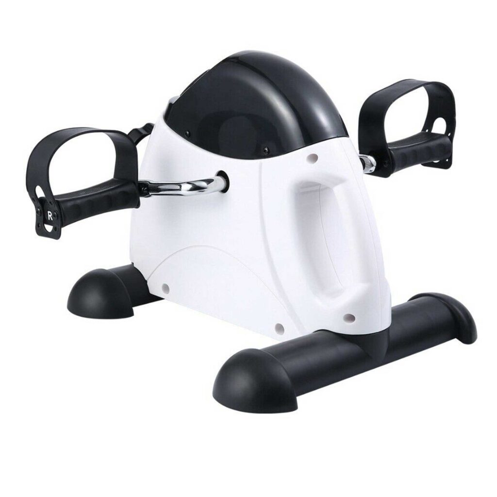 La Hacienda White & Black Pedal Exercise Bike under desk bike
