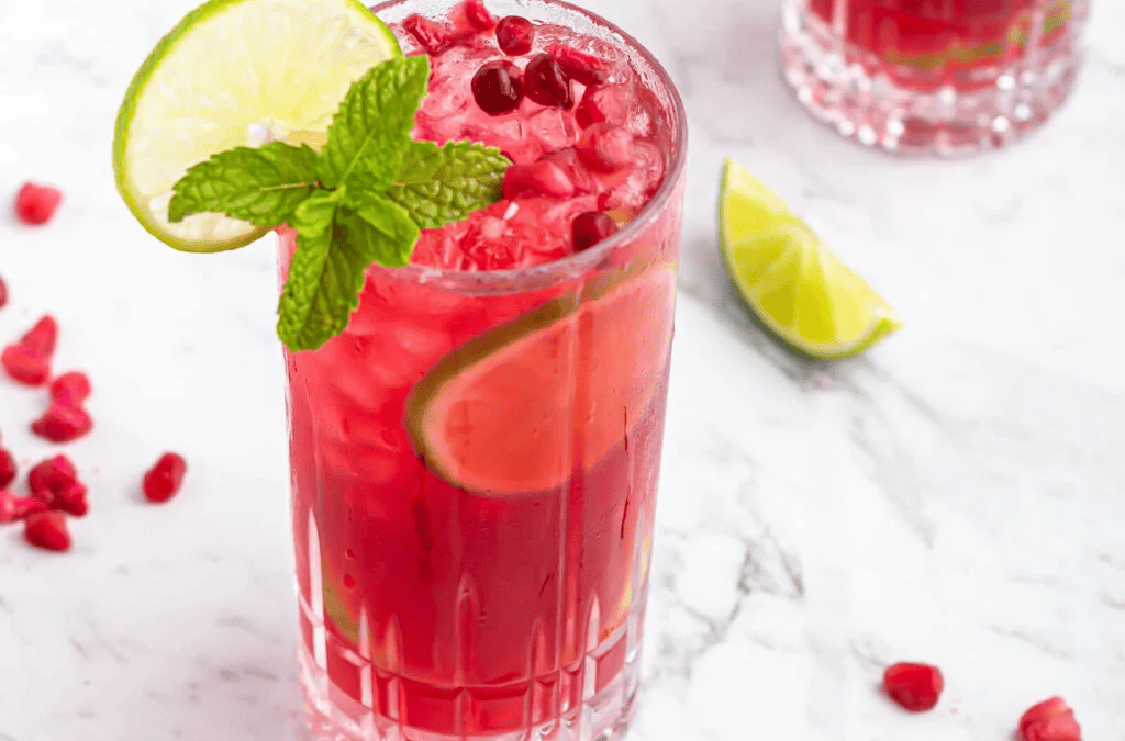 Refreshing pomegranate fizz