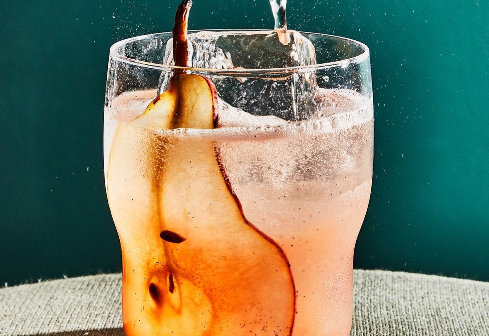 Try this pear spritzer mocktail recipe if you like apple cider vinegar